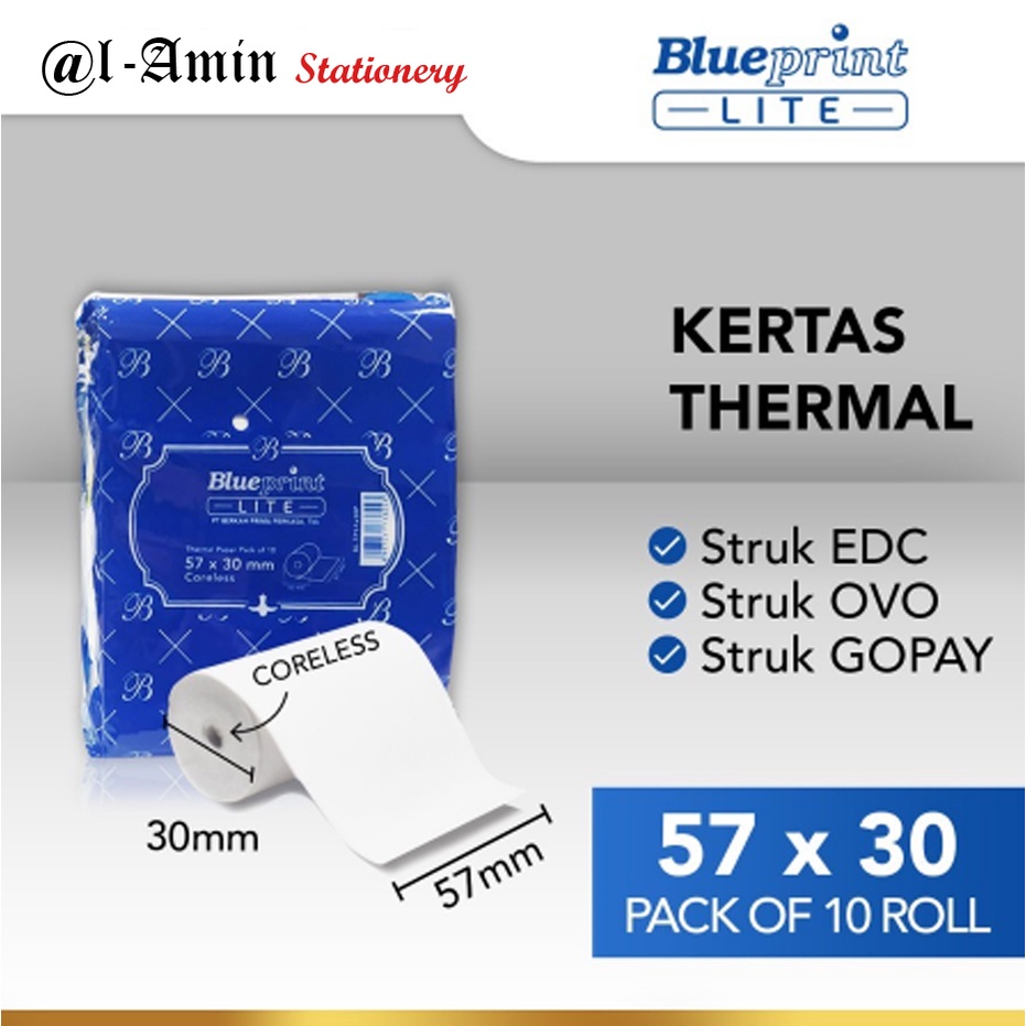 

Thermal Paper "BLUEPRINT"/Kertas Mesin EDC/KERTAS STRUK