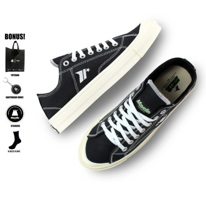 Sepatu Mavelin Classic Andro Low Black - Sepatu Sneakers Casual