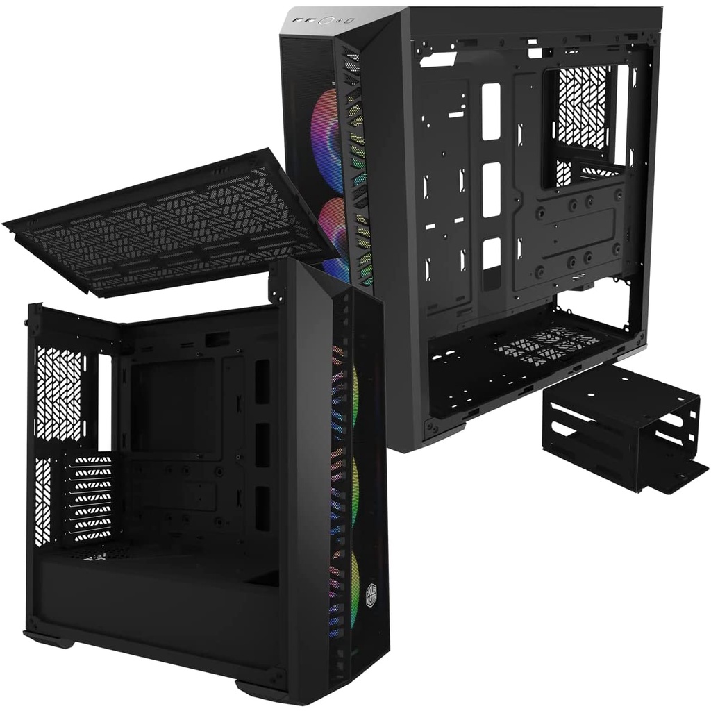 Cooler Master MasterBox 520 Mesh + 3 Fan ARGB Casing PC Gaming