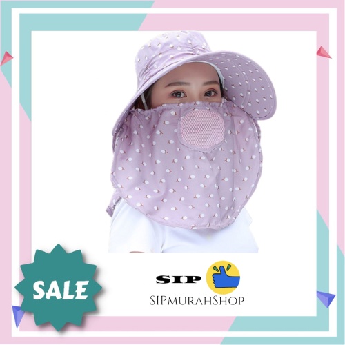 Topi Visor Lipat Wanita Casual Pelindung Sinar UV Anti UV / Outdoor / Fashion Topi Visor Lipat Wanita Anti UV Lebar / Topi Pantai Cadar