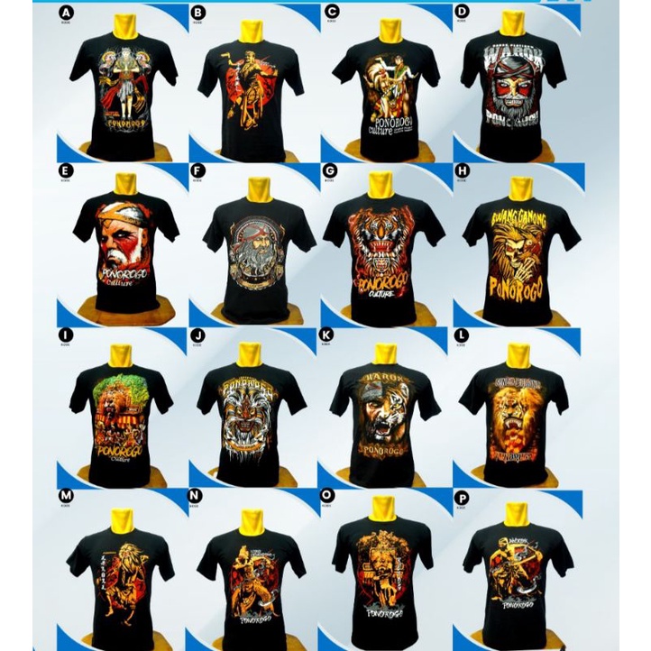 kaos reog/grosir kaos/kaos budaya reyog reog ponorogo /ganong/warok/barong/reyog/jaranan/jatil/kaos reog grosir random