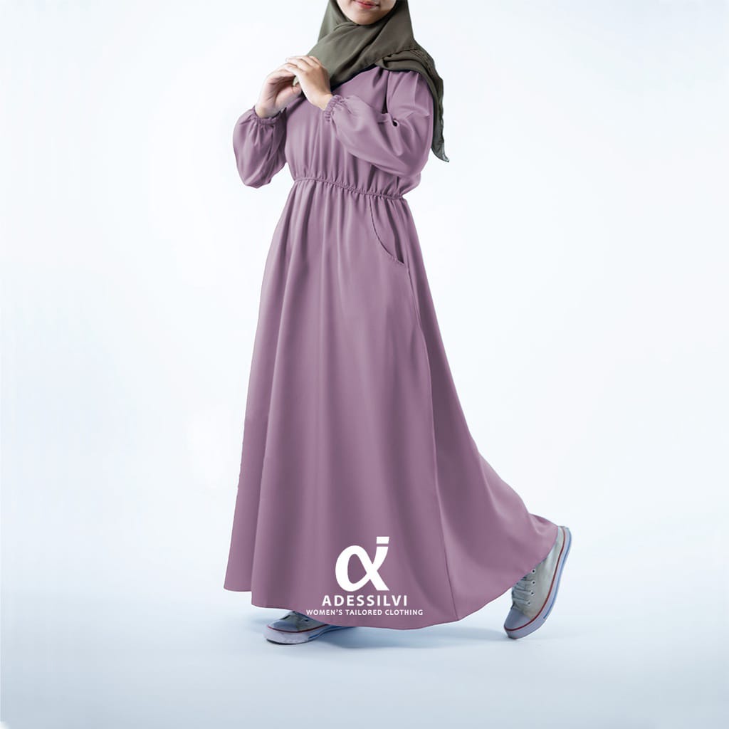 [ BISA COD ] Alma Dress | Size S M L XL XXL | Gamis Terbaru Gamis Jumbo Matt Syakila HQ Dress Casual Kekinian