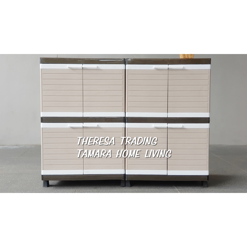 LEMARI PLASTIK CLUB DOUBLE TWIN 2 SERIES SUSUN 2 PREMIUM DESIGN MEJA TV LED PENYEKAT RUANGAN