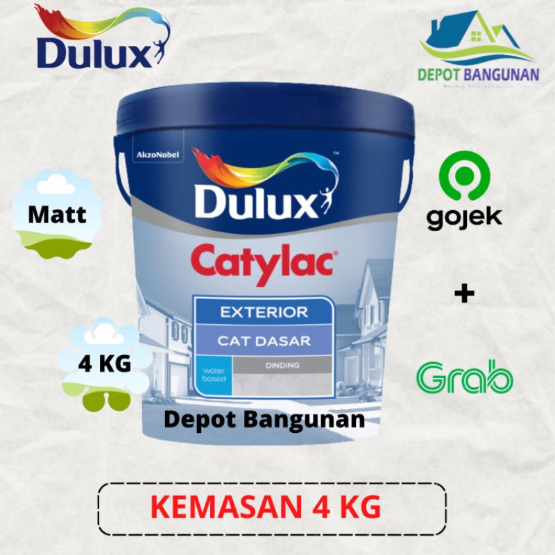 Cat Dasar Tembok Alkali Sealer Cat Dasar Dulux Catylac Exterior 4 KG