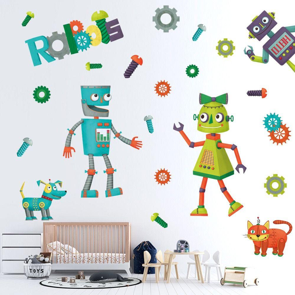 Top Wall Sticker Removable Anak Anti Air Dekorasi Rumah Tk Decal Robot Stiker Stiker Pintu