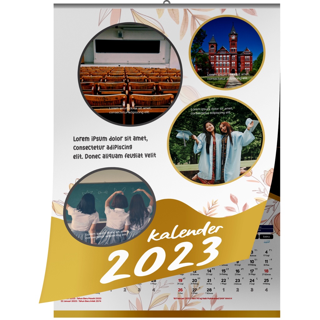 

Kalender Dinding Custom 2025 Isi 6 Lembar | Klem Seng | Kertas Art Paper 150