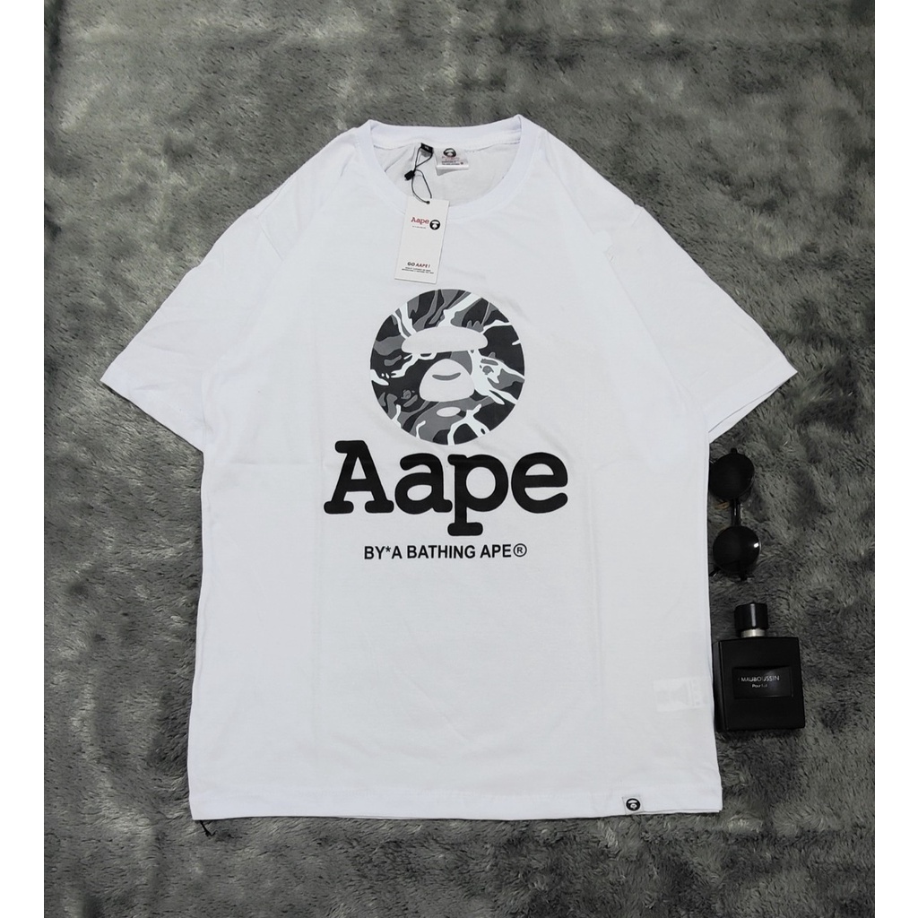 T'Shirt AAPE By'A Bhating Ape / Kaos BAPE SHARK CAMO / Grosir Baju Branded/ T'Shirt Terlaris UNISEX/