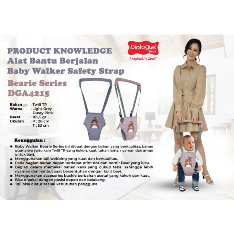 DGA4215 Baby Walker Safety Strap Bearie Series By Dialogue / baby walker tali