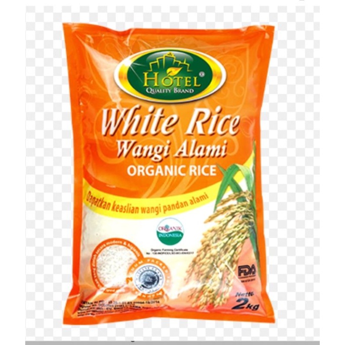 

Beras organik hotel white rice wangi Alami 2 kg