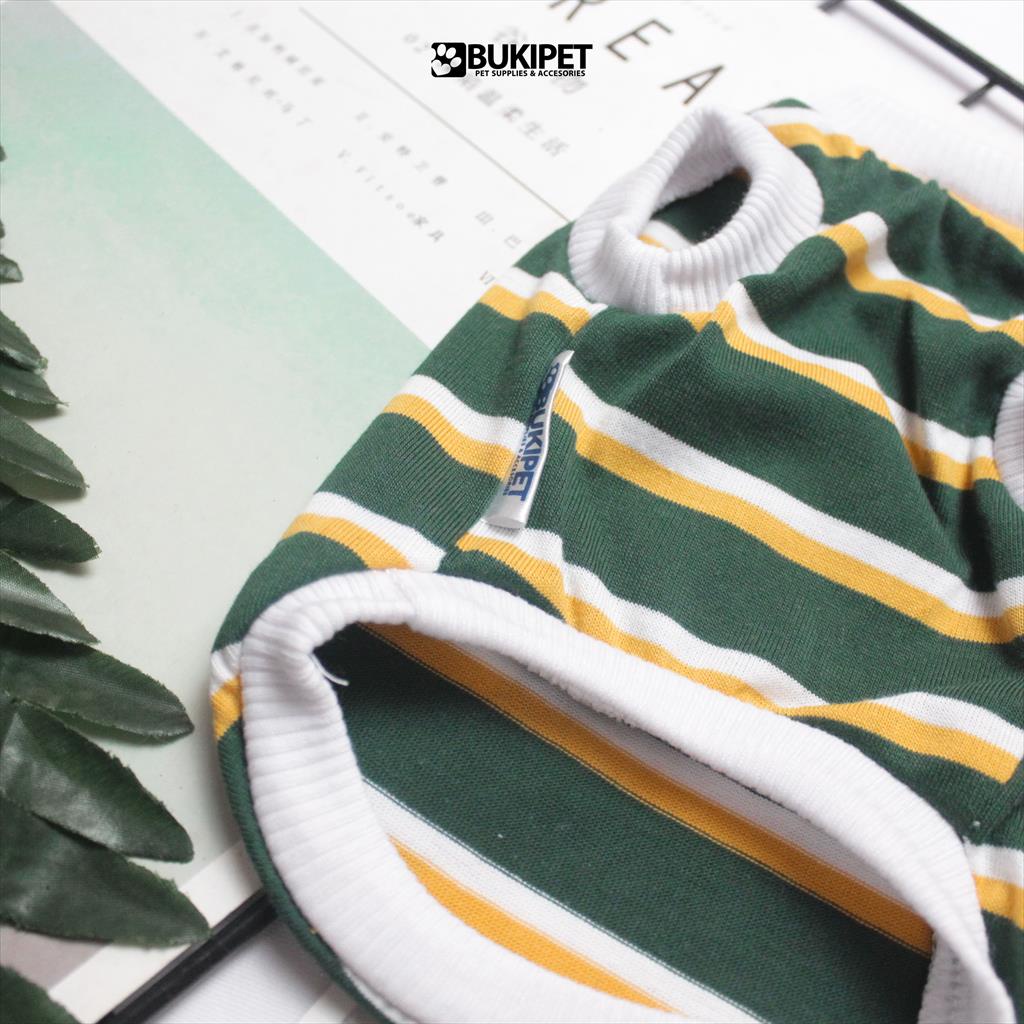 baju kucing anjing kelinci monyet lucu murah aksesoris hewan - BUKI TANK TRICO GREEN SERIES