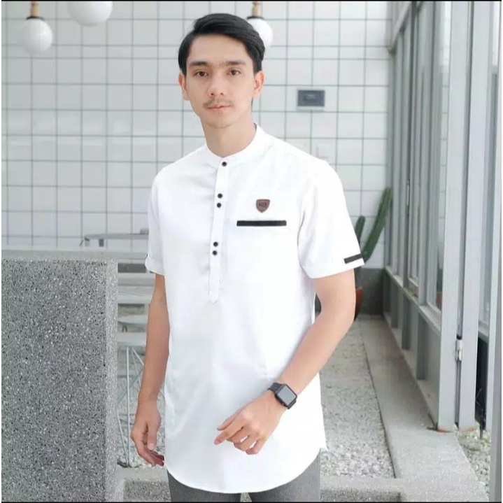 Baju Koko Kurta Dewasa Lengan Pendek Material Catton  Adem Serap Keringat