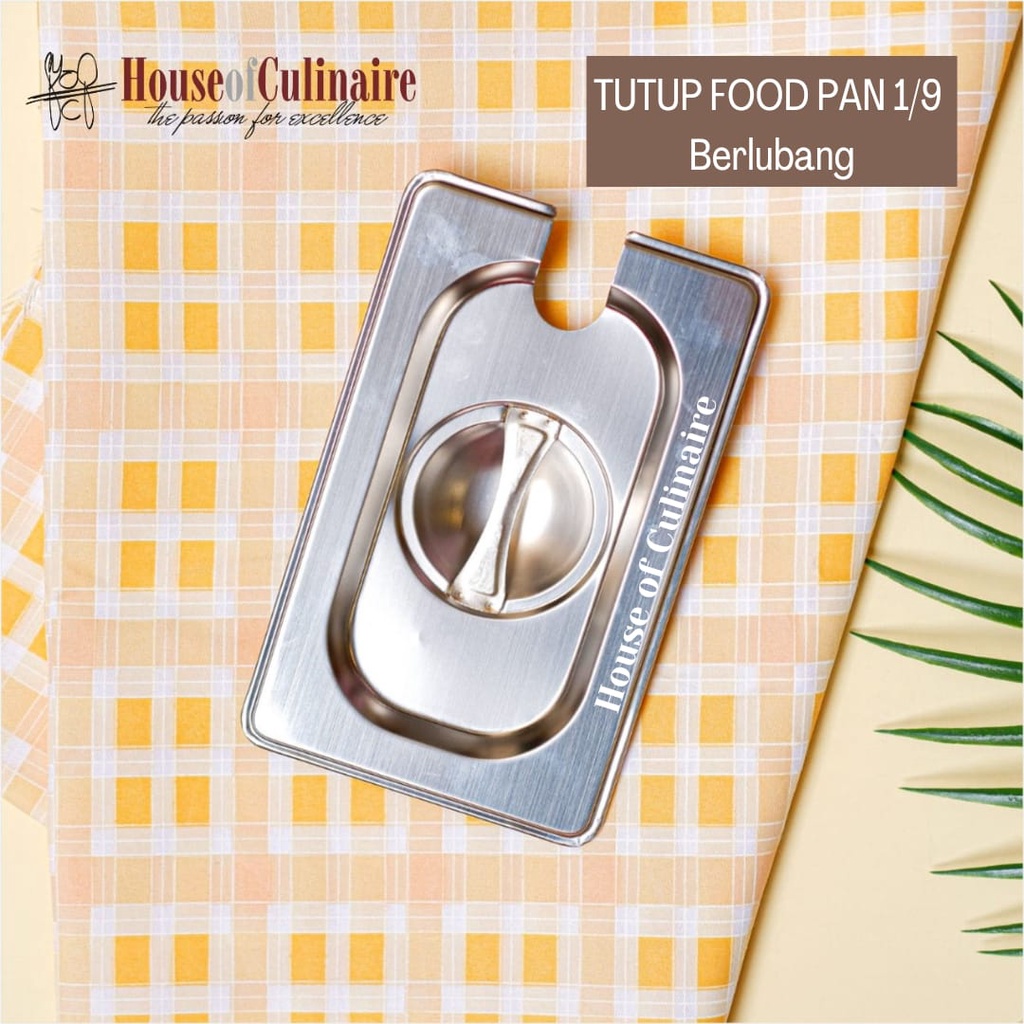 Tutup Food Pan Stainless Berlubang 1/9 Tutup Gastronom Pan
