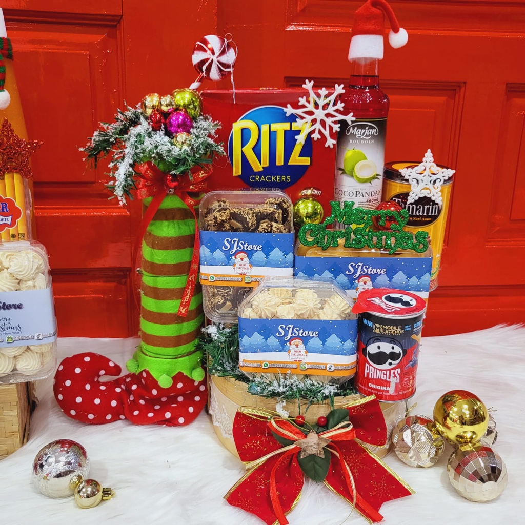 

Paket Dekorasi Hampers Natal Christmas Parcel Hadiah Kue Kering 335
