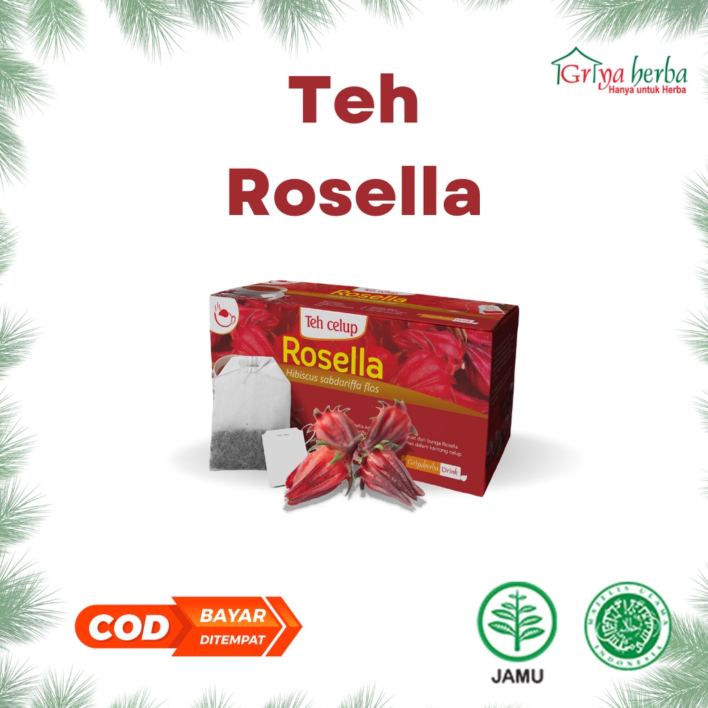 

Teh Herbal Rosella Merah Kaya akan Vitamin C Griya Herba untuk daya tahan tubuh alami Vitamin C dosis Tinggi Halal