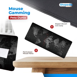 Mouse pad Gaming XL Peta Dunia Mousepad Besar