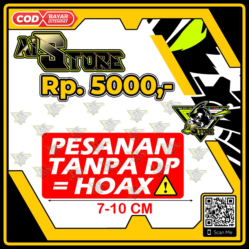Stiker Pesanan Tanpa DP = HOAX