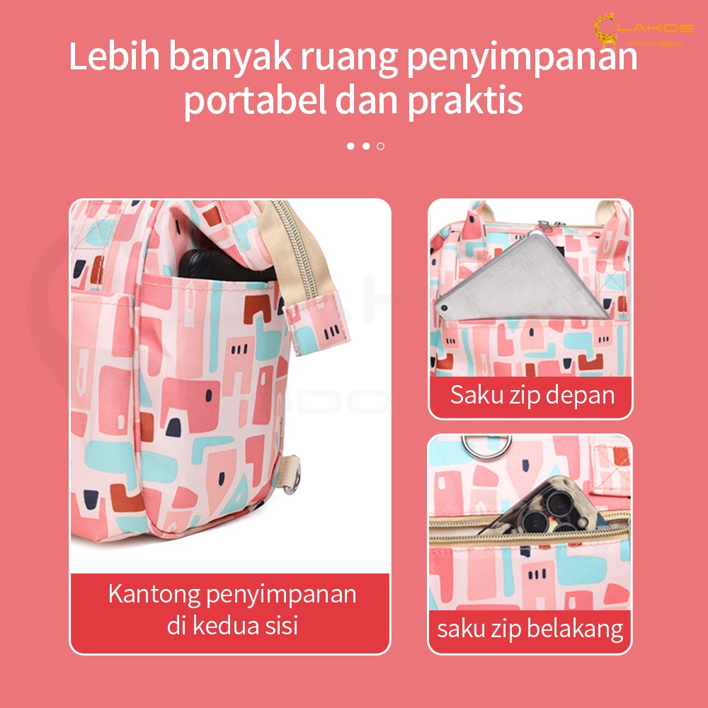 LAKOE Tas Bayi Multifungsi diaper bag / tas Perlengkapan bayi