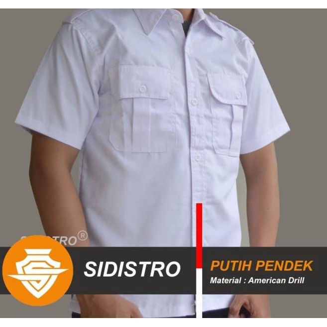 Kemeja Kerja Putih Pendek - Kemeja Lengan Pendek Pria - Kemeja PNS - M