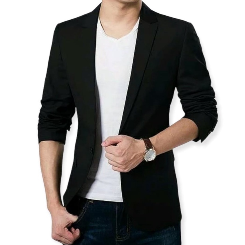 Jas Cowok Casual Slimfit/ Blazer Kekinian Pria Korea/ Jas Santai Pria Casual/ Blazer Korea Bahan Hig