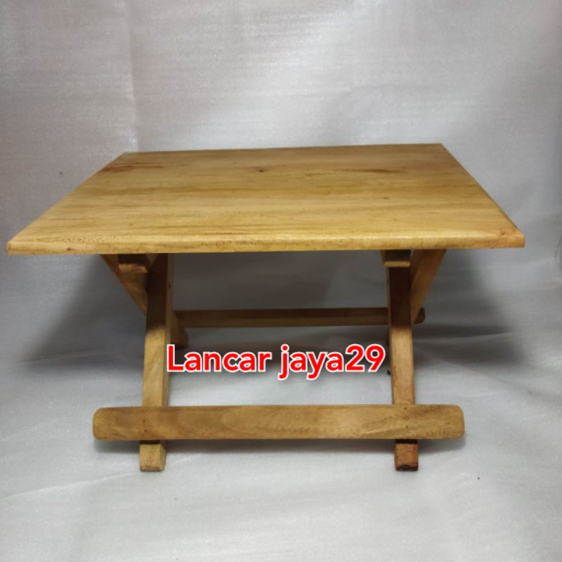 Meja lipat/meja belajar/meja Al-Qur'an kayu kualitas premium
