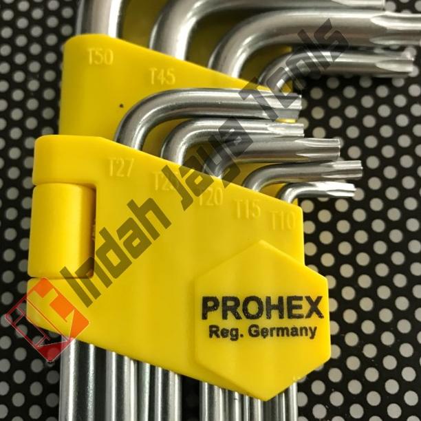 HASSTON 1866-902 Kunci L Set Bintang PANJANG T10-T50 Long Star Prohex