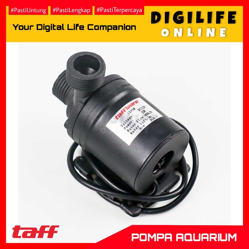 Pompa Celup Air Akuarium Aquarium Submersible Pump 12V 22W Taffware