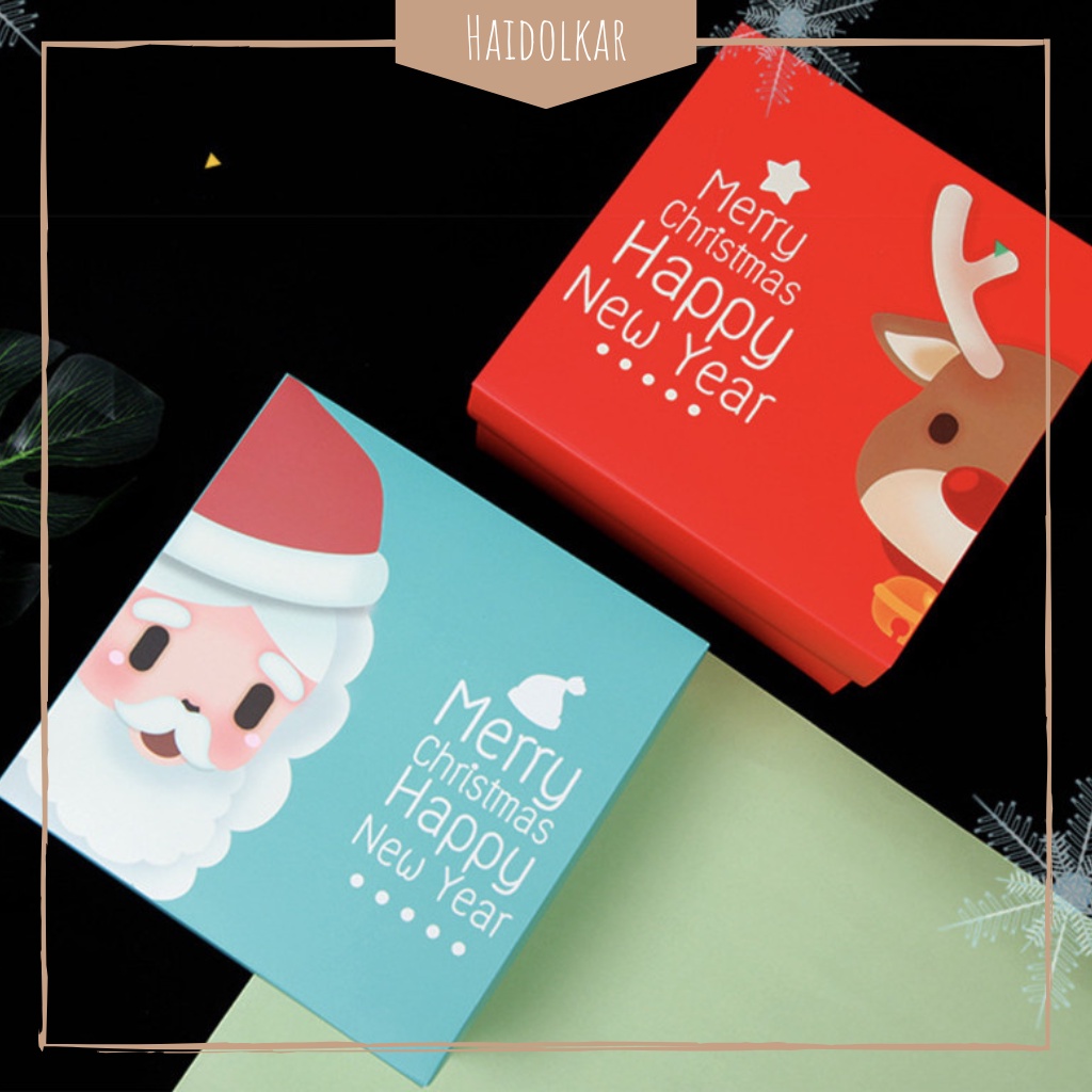 

Box kado natal kotak souvenir box boneka natal stobag christmas kotak hadiah x'mas