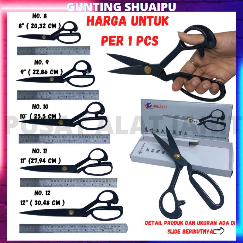 

Gunting shuaipu 8-12 inch tajam kuat alat potong bahan