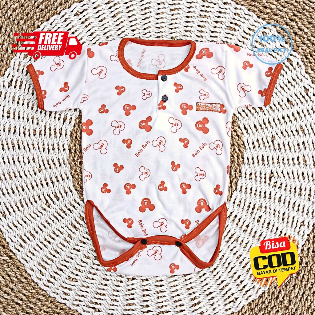 SALE 7.7 Serian Merah Bata - 3 pcs Jumper Bayi BRICK RED SERIES 0 sd 6 Bulan merk SNI Bolo - Bolo / Baju Bayi Jumper Serian Merah Bata