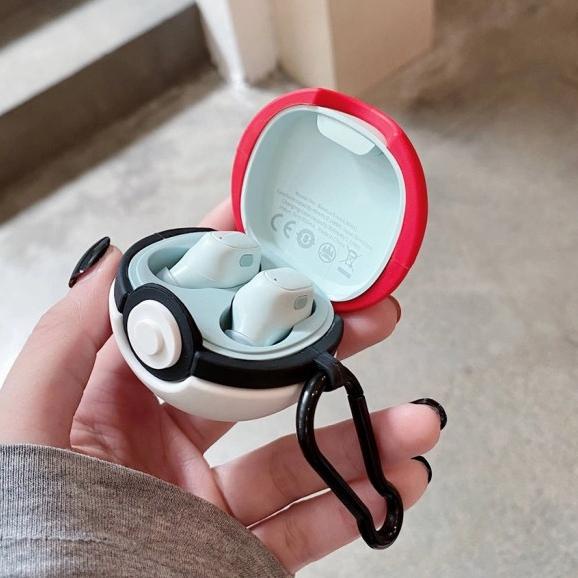 Case Encok Tws Wm01 pokemon pikachu pokeball earphone casing - nintendo