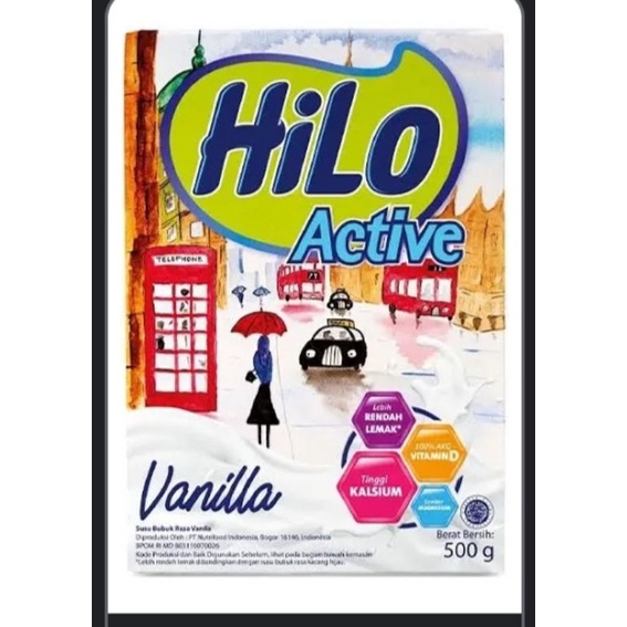 

susu Hilo active rasa vanilla 500gr