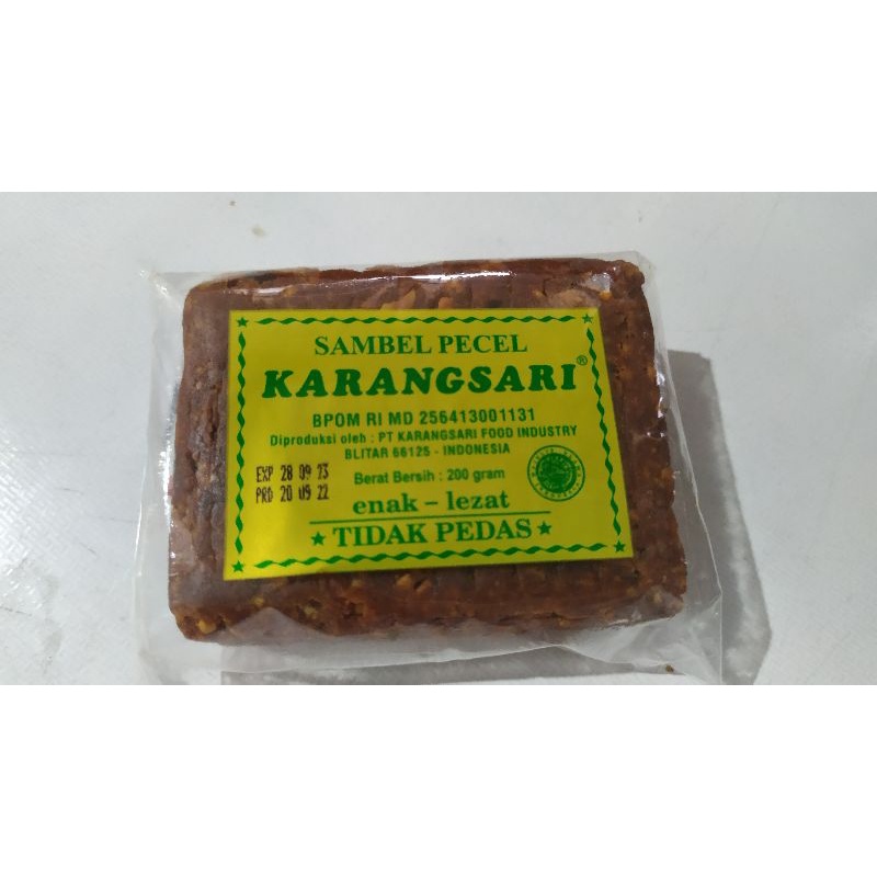 

bumbu pecel tidak pedas karangsari