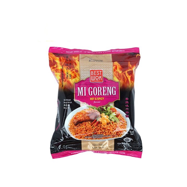 Best Wok Mi Goreng Hot &amp; Spicy 85gr - Mie Goreng Best Wok