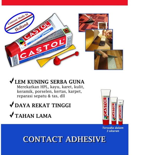 

1 Lusin Lem Castol Contact Adhesive Tube Mini 14cc