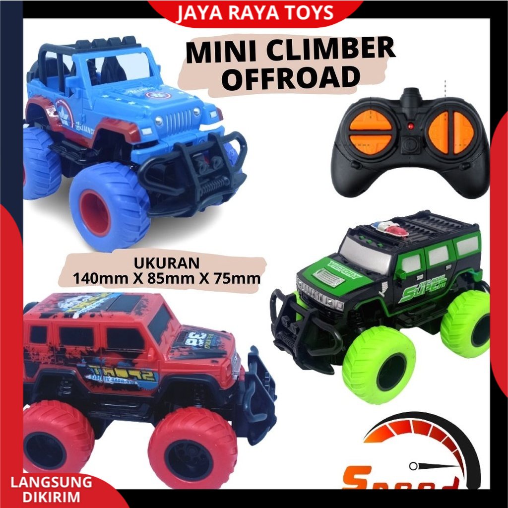 Mainan mobil remote kontrol offroad bentuk unik rc car toys mobil rock crawler mini climber Berlampu Kolong