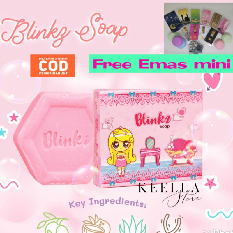 Blinkz soap whitening sabun pemutih tubuh blinkzsoap blink BPOM aman busui bumil COD mencerahkan memutihkan tubuh colagen kolagen