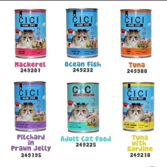 CICI Makanan Kucing Kaleng 400gr / CI CI Cat Food Grain Free Kaleng