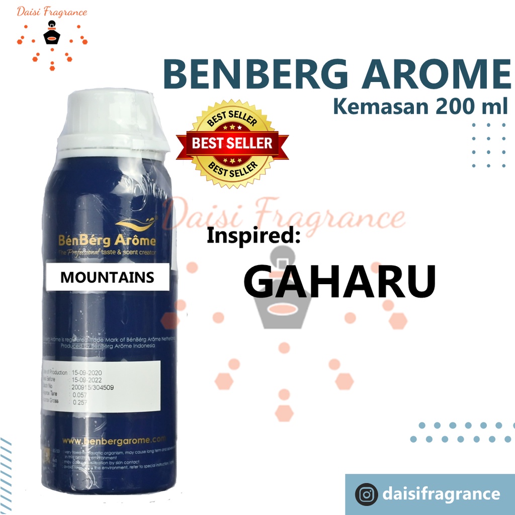 BIBIT PARFUM MURNI BENBERG AROME 200ml SEGEL GAHARU | PARFUM | PARFUME | UNISEX  | BEST SELLER