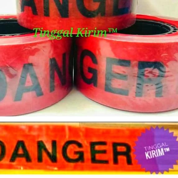 

police line barricade tape "DANGER" ukuran 3" x 300 meter