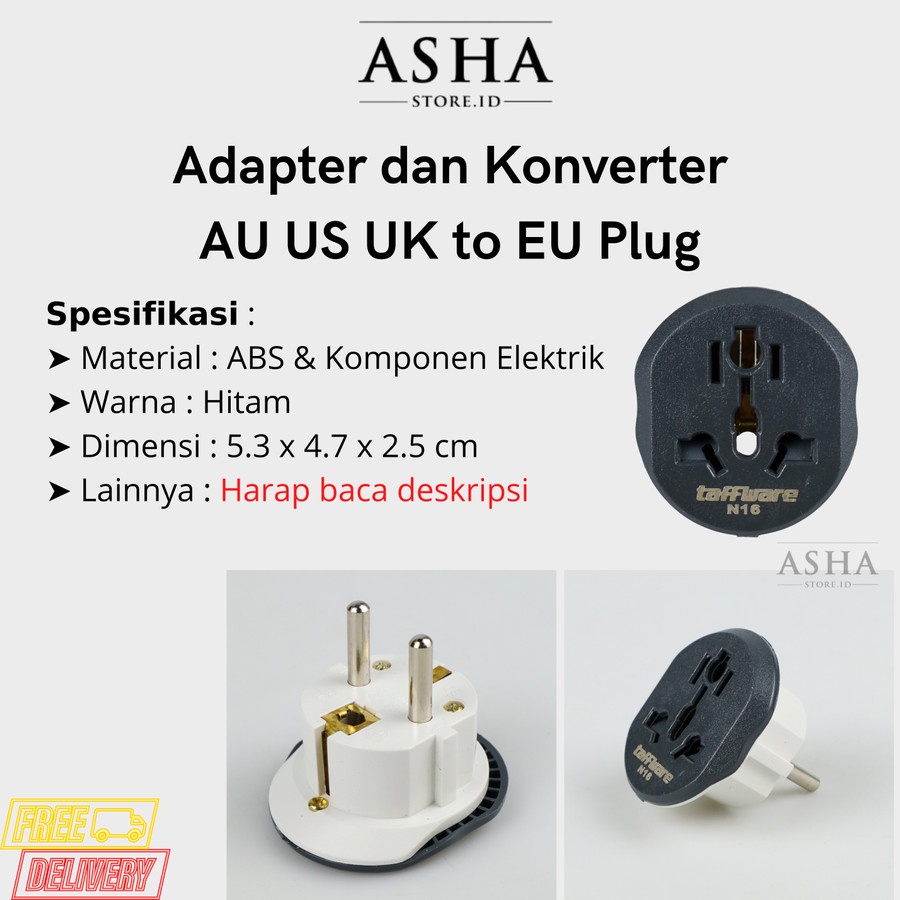 Jual Adapter Dan Konverter Colokan Kepala Socket Travel Au Us Uk To Eu