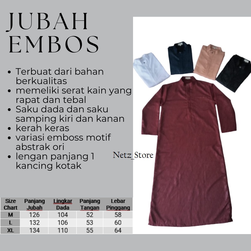 Jual Jubah Pria Gamis Pria Baju Jubah Muslim Motif Embos Mewah Murah Kurta Koko Model Haramain