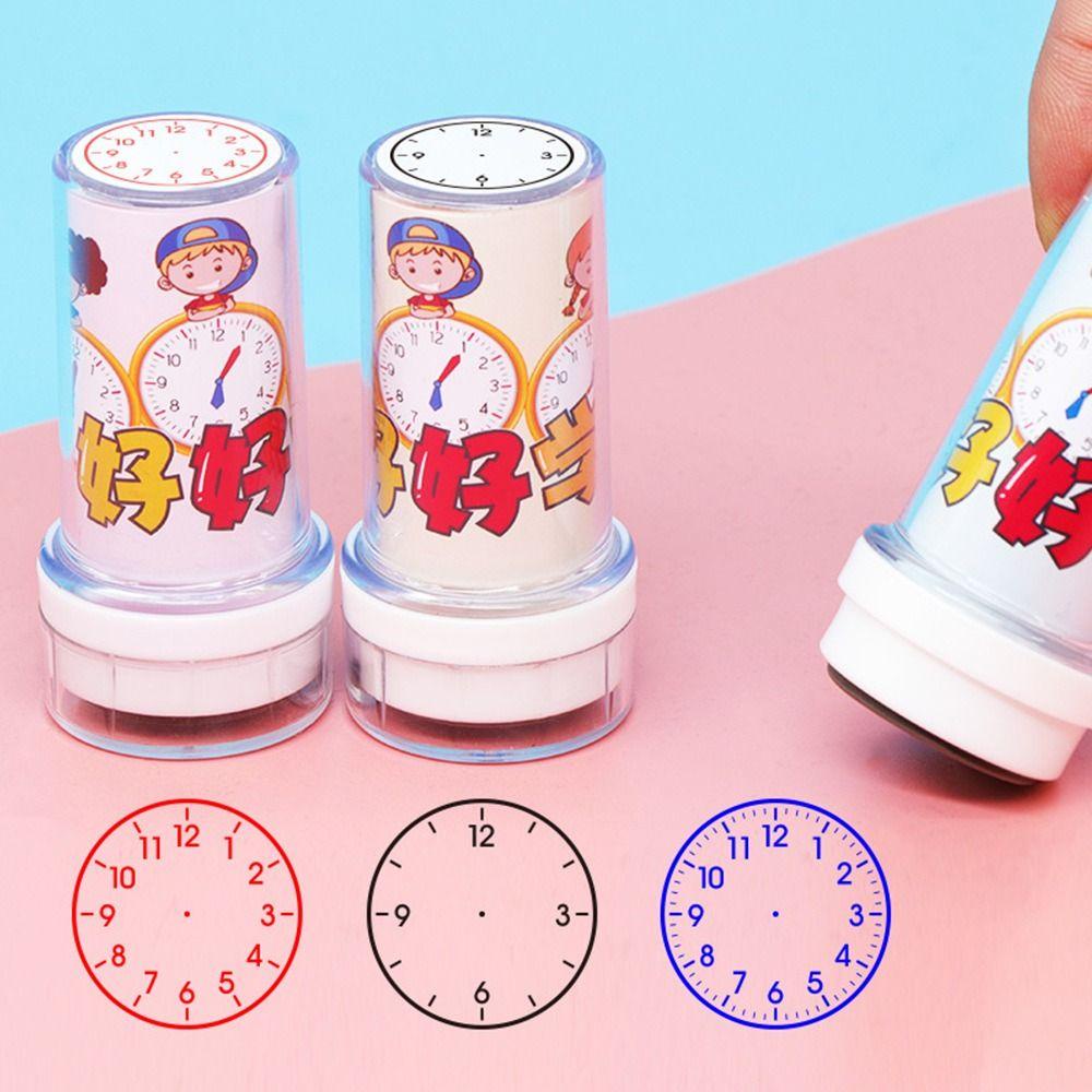 R-FLOWER Clock Stamp Gifts Stamps Teaching Aids Kids Toy Clock Dial