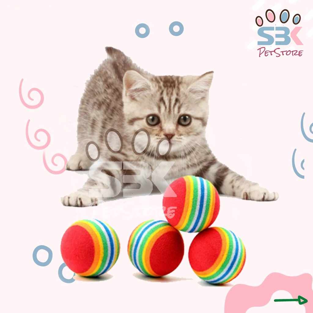 Bola Rainbow Mainan Kucing / Cat Toys