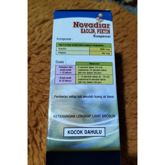 (LOS) NOVADIAR Kaolin, pektinSuspensi 
