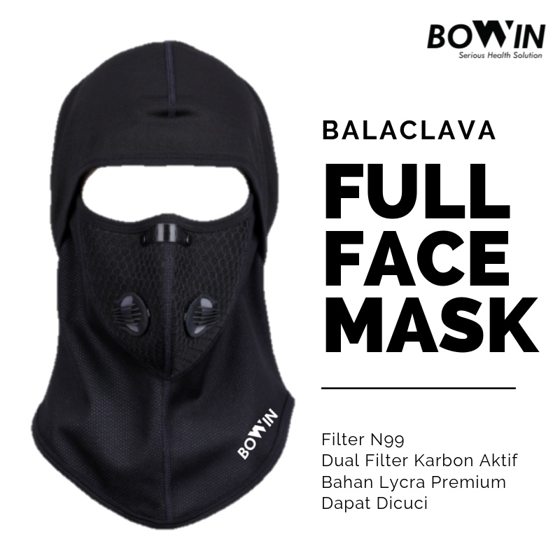 Bowin Masker Full Face N99CV (Masker Motor - Masker Ninja - Buff - Balaclava)