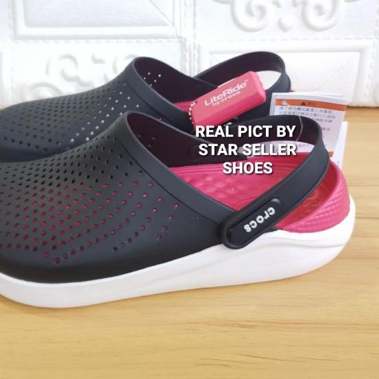 CROCS / SANDAL CROCS LITERIDE ORIGINAL - hitam alas mera, 36