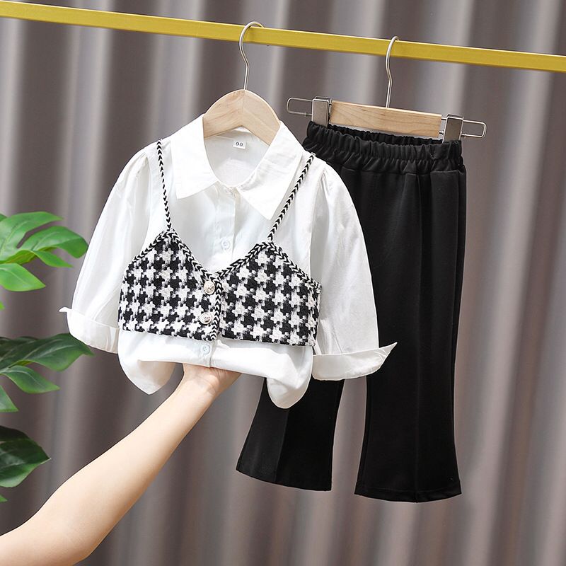 (LOLI-JKT) BS-342 SETELAN ANAK CEWEK ROMPI ANYAM SIZE 100-140