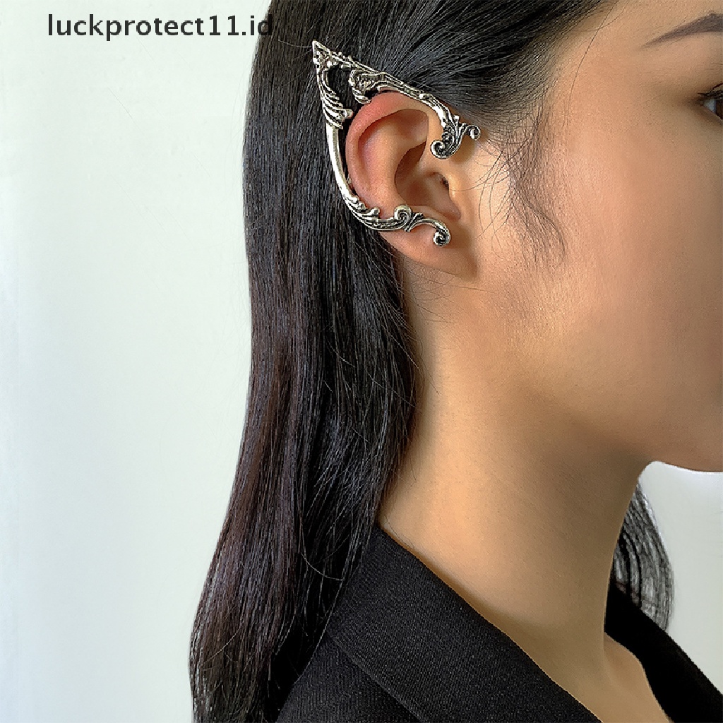 Perhiasan Anting Klip Tanpa Tindik Warna Gelap Untuk Wanita