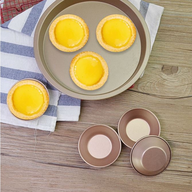 Loyang Pie Mini Cetakan Kue Pie Egg Mold Tart Anti Lengket Carbon Steel Kue Susu