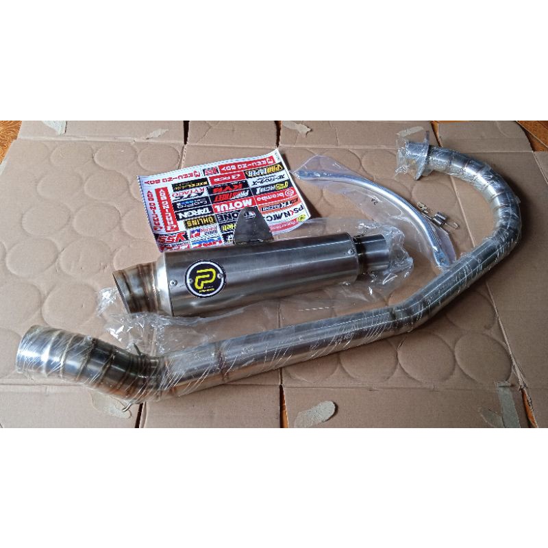 KNALPOT PEKAJAMAN BAHAN ORI TIPE BULAT 25 CM COCOK UNTUK BALAPAN